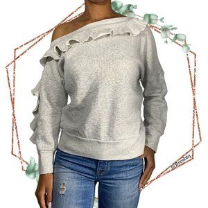 Lou & Grey off the shoulder ruffle sweater